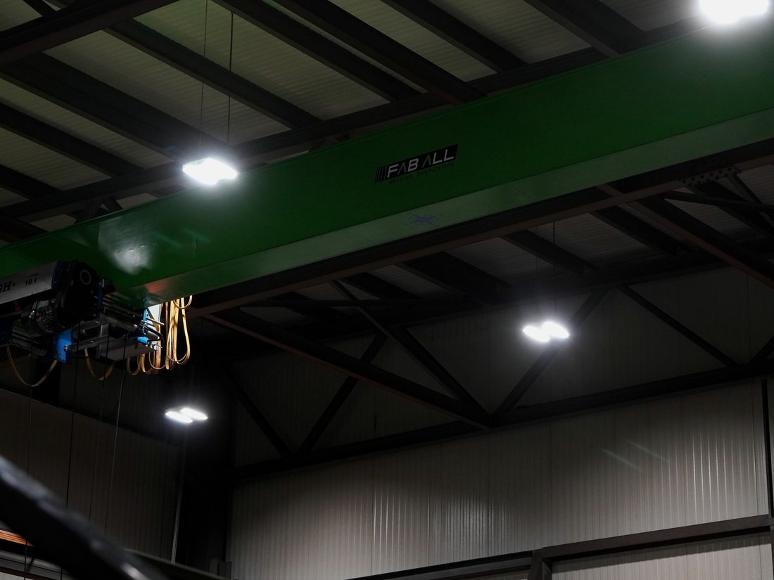 10-ton overhead crane inside the shop